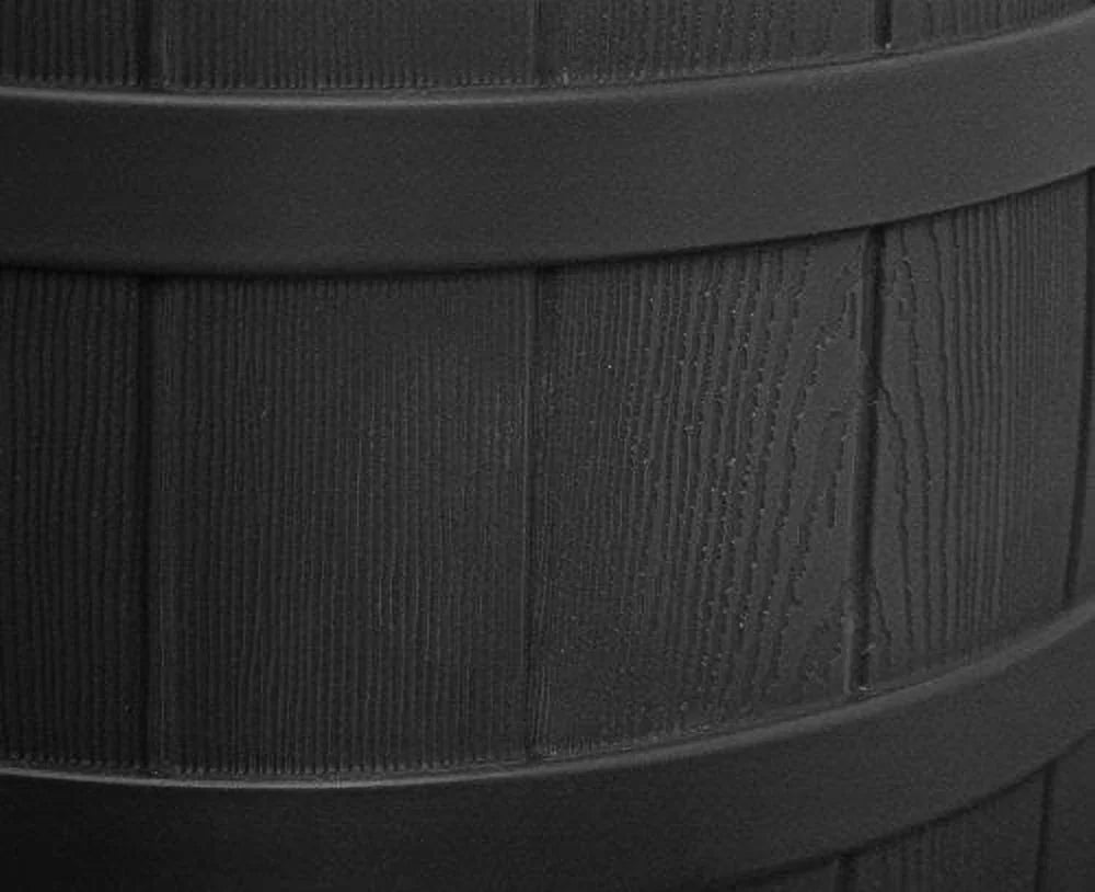 Rain Wizard 40 Gallon Plastic Rainwater Collection Barrel Drum, Oak