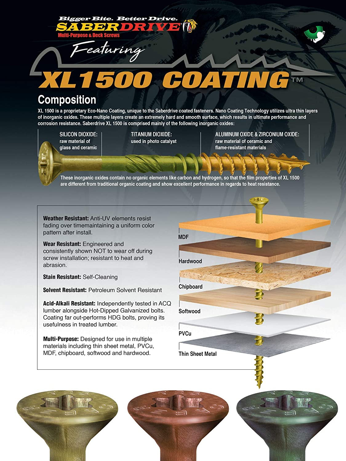 #10 X 3-1/2" Tan XL1500 Coated Exterior Star Drive Multi-Purpose Deck Screws 25 LB, Approx. 1358 Pieces