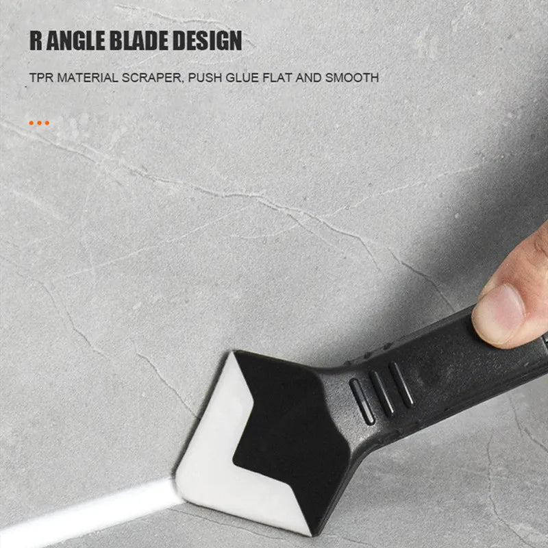 5 in 1 Silicone Scraper Sealant Smooth Remover Tool Set Caulking Finisher Smooth Grout Kit Floor Mould Removal Hand Tools Set