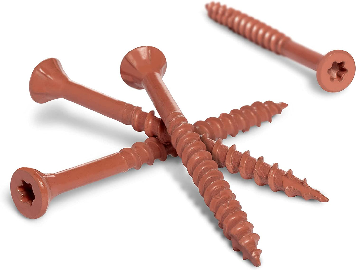 48424 Wood Screws #8 X 1-1/4", Red, 1Lb Box