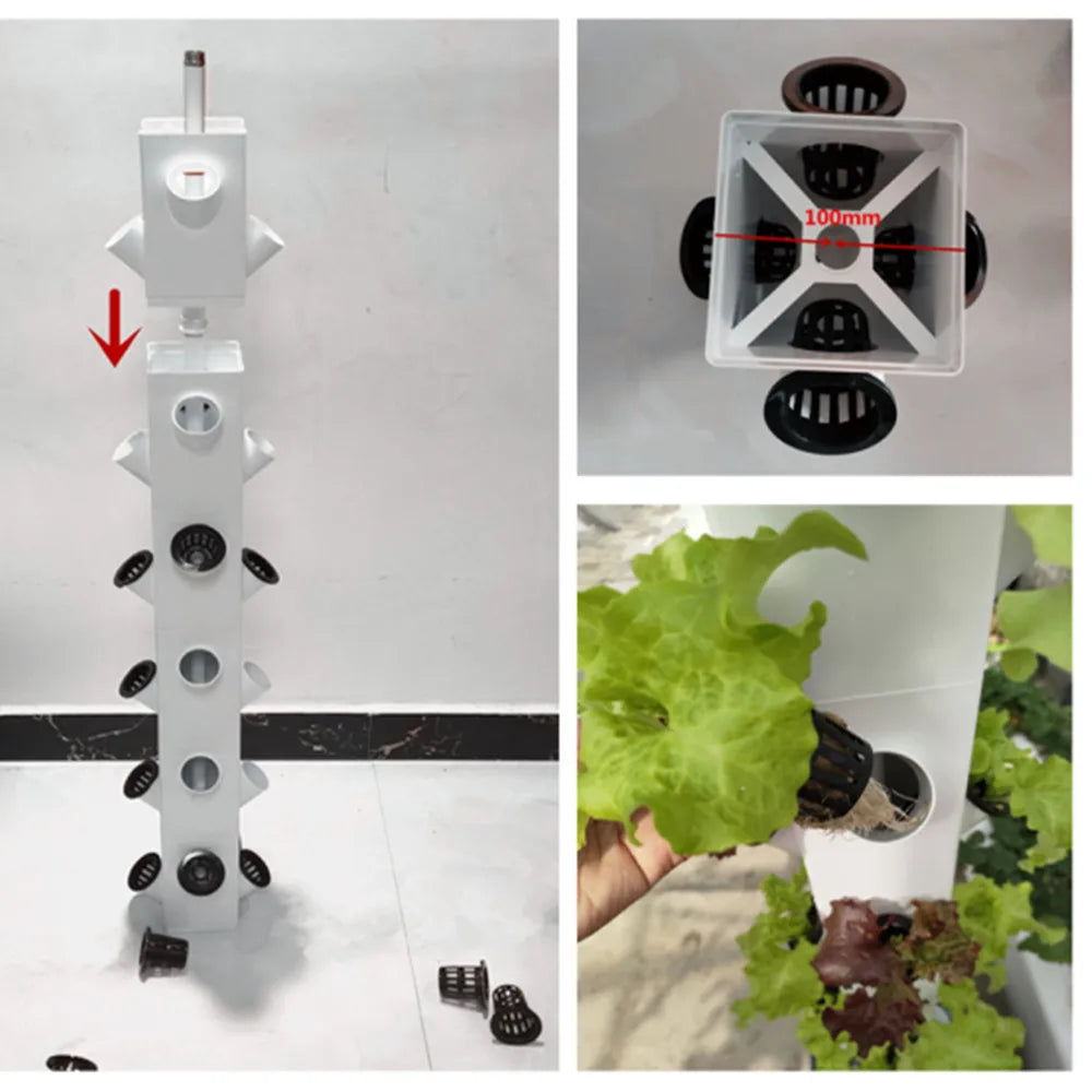 Customizable Indoor and Outdoor NFT Hydroponics Growing System Kit Vertical Aeroponictower for Greenhouse Farm to Plant Lettuce