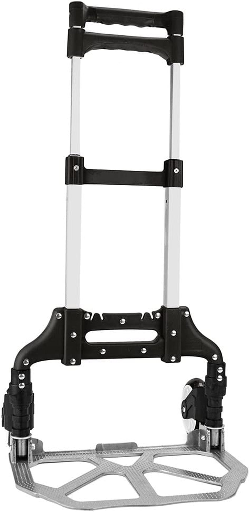 Heavy Duty Hand Truck & Dolly - 150 Lb. Capacity Aluminum Utility Cart with Adjustable Shaft, Folds down to Just 2" by – Moving Equipment, Great for Lifting Boxes & Luggage (Black)