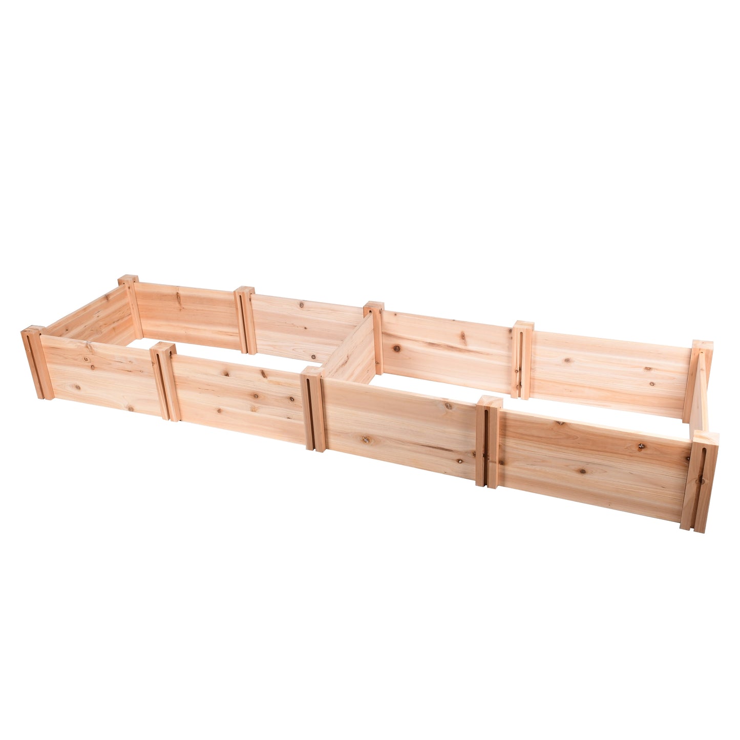 Wood Garden Bed, 7.4 Ft L X 2 Ft W X 10.6 in H