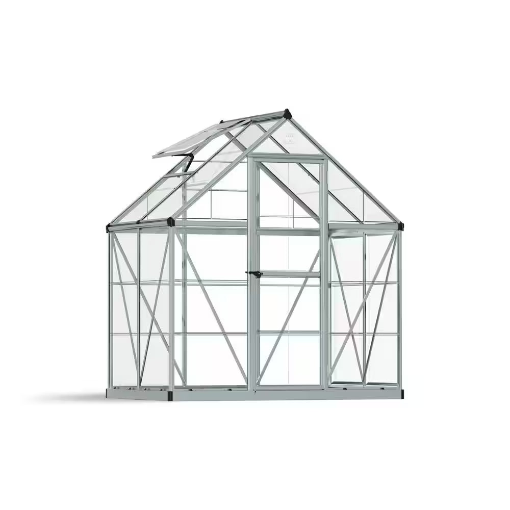 Harmony 6 Ft. X 4 Ft. Silver/Clear DIY Greenhouse Kit