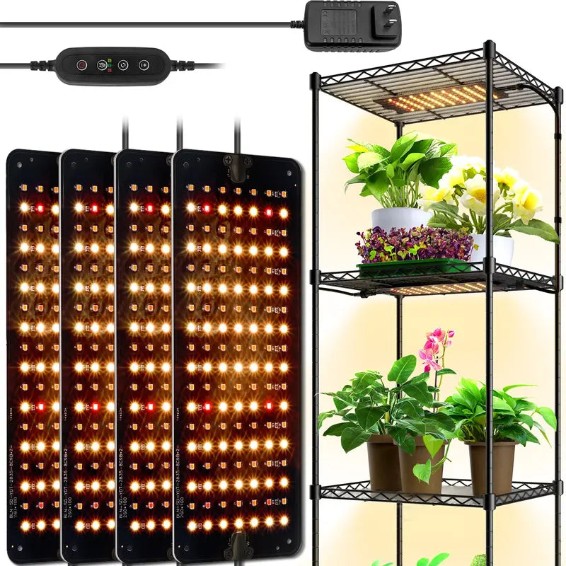 Barrina 1FT Ultra-Thin LED Grow Light,10W,Full Spectrum with 3 Spectrum Modes and Timer,Dc10