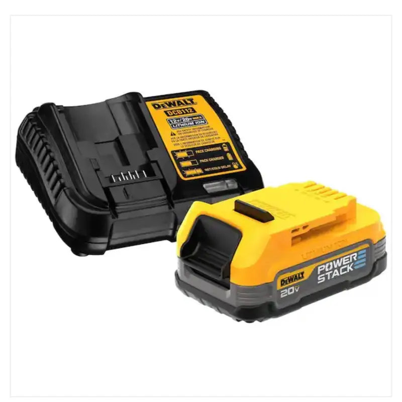 DEWALT 20V Cordless 1/2 In. Impact Wrench and 20V MAX POWERSTACK Compact Battery Starter Kit