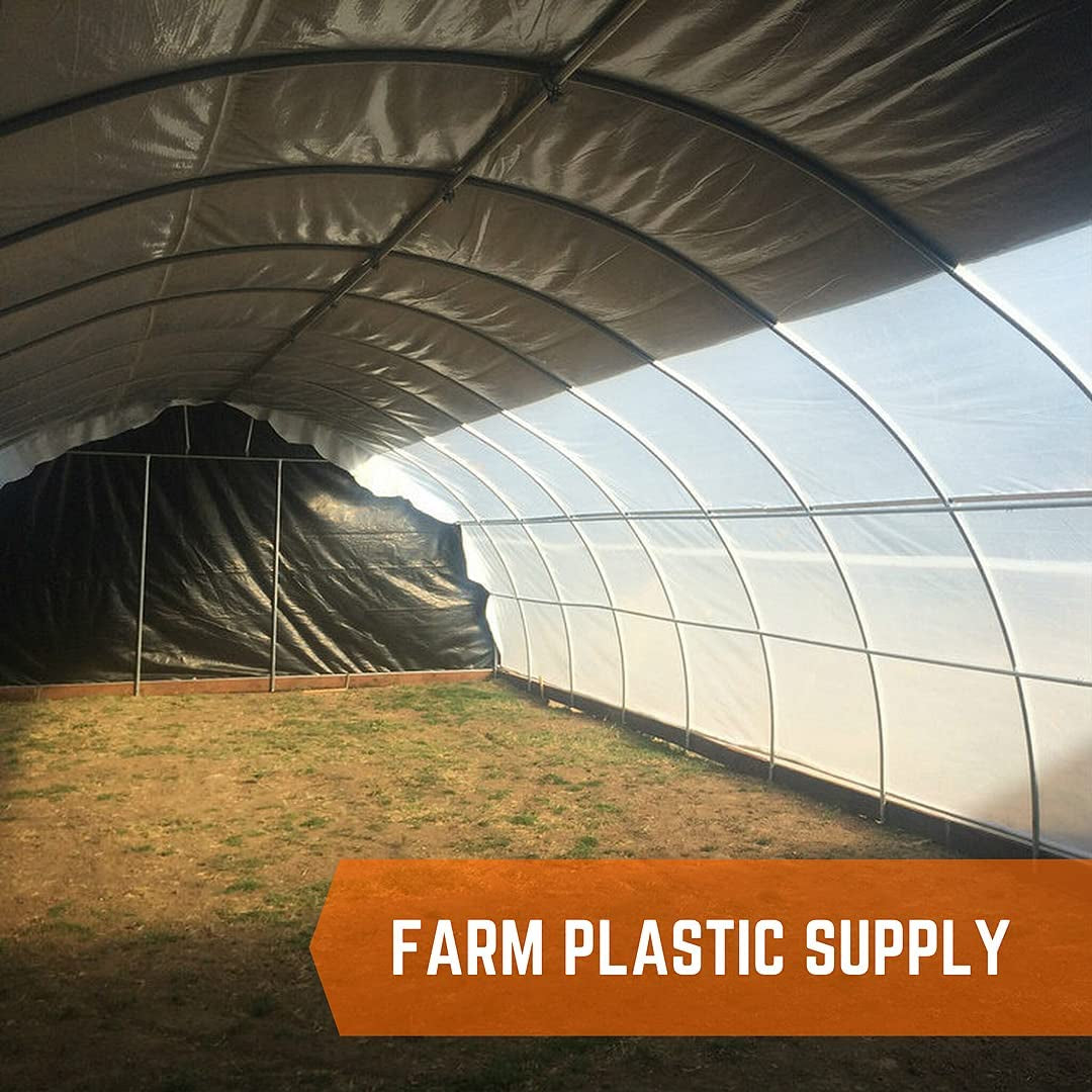 - Black & White Greenhouse Plastic Sheeting - 6 Mil - (24' X 10') - 90% Reflective Green House Covering Film for Farming, Gardening, Agriculture