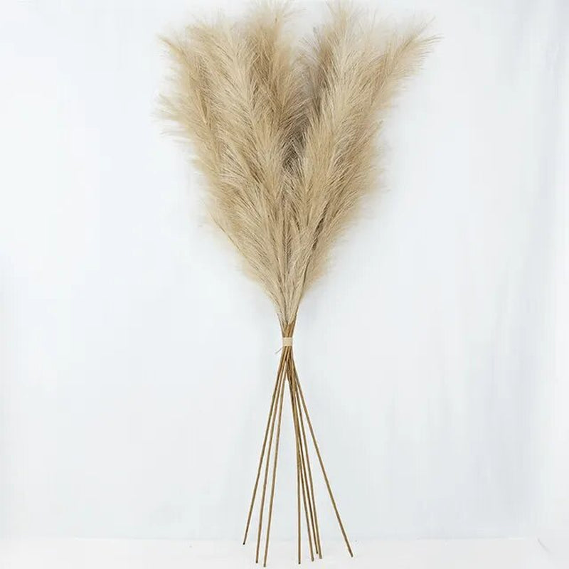 100-120Cm Big Silk Pampas Grass Flowers Pantas Artificiales Para Decoracion Simulation Plants for Home Decor Wedding Decoration