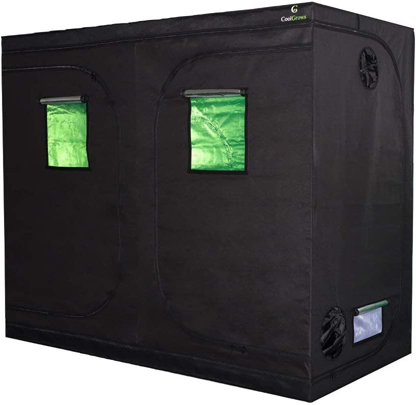 Grow Tent, 8X4 Feet Mylar Grow Tent with Obeservation Window and Floor Tray for Indoor Plant Growing (96"X48"X80")