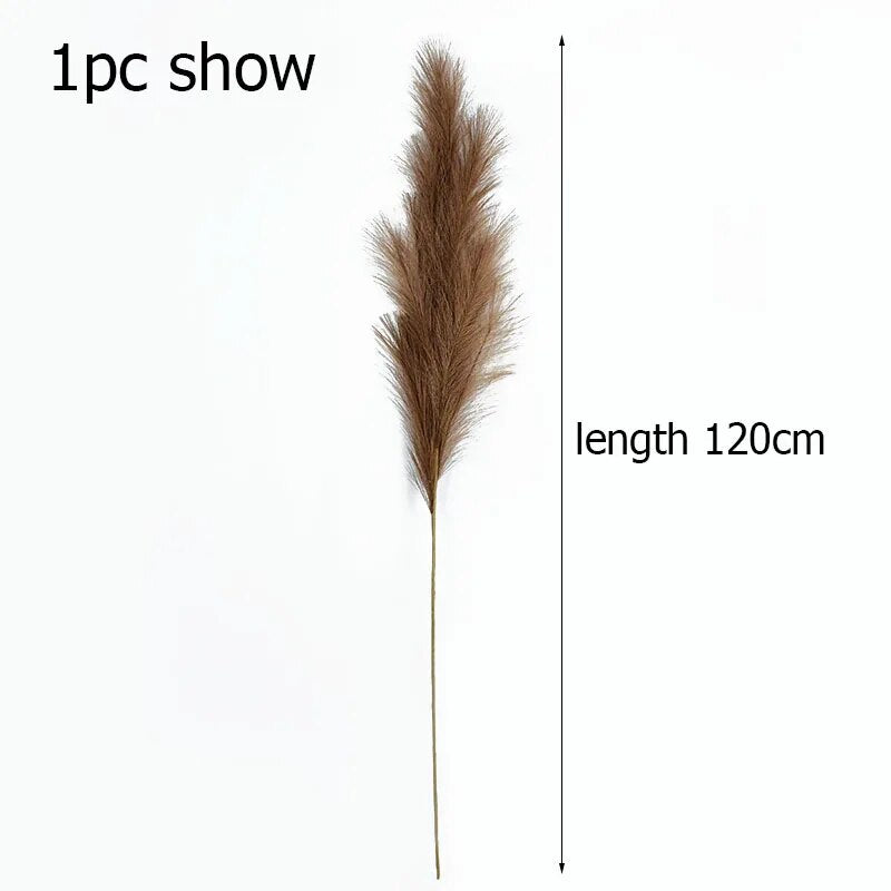 100-120Cm Big Silk Pampas Grass Flowers Pantas Artificiales Para Decoracion Simulation Plants for Home Decor Wedding Decoration