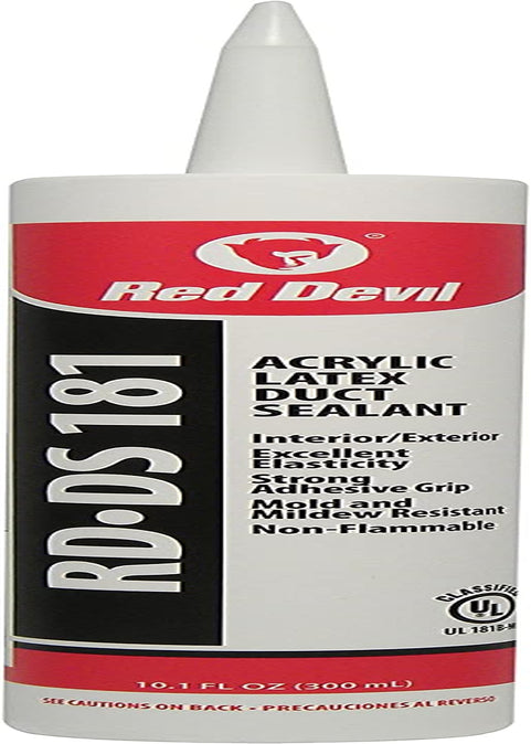 0846DS RD-DS 181 Acrylic Latex Duct Sealant, 10.1 Oz, Gray, 12 Pack