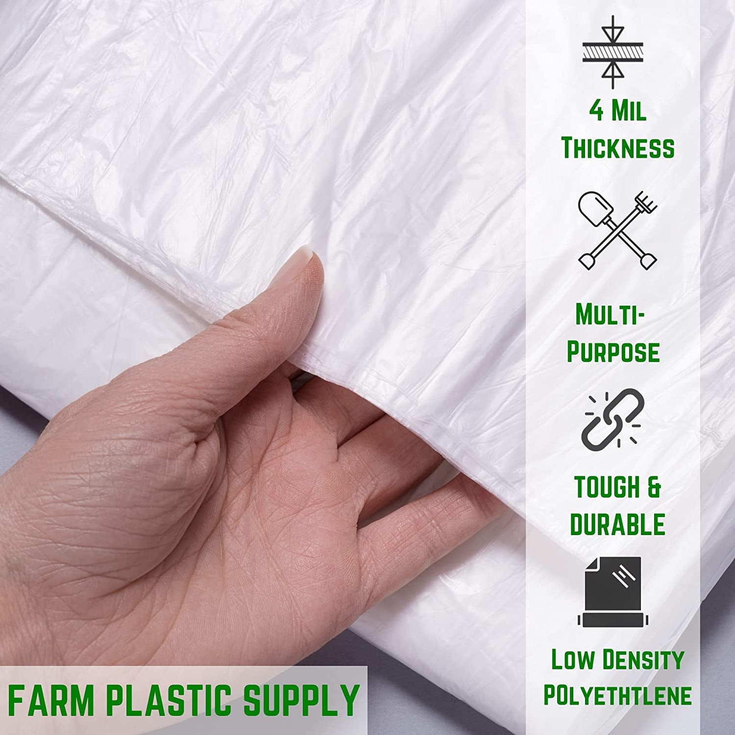 GHP-4ft x 200ft  Clear Plastic Sheeting - 4 Mil - (4' X 200') - 