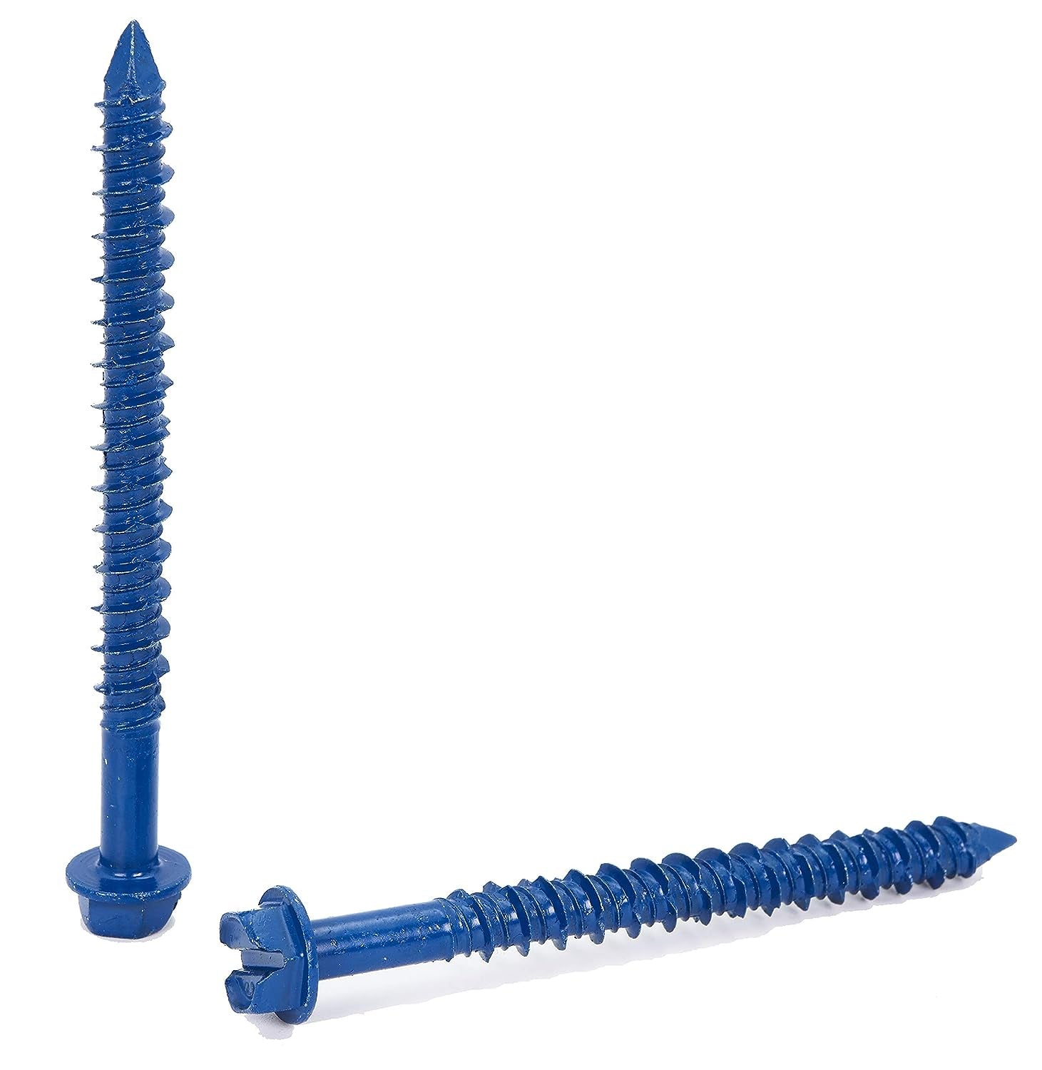 1/4" X 2-3/4" Hex Head Concrete Screw Anchor with Drill Bit for Anchoring to Masonry, Block or Brick (100 per Box)