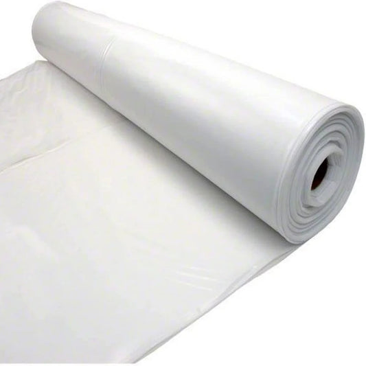 - White Plastic Sheeting - 10 Mil - (20' X 100') - Thick Plastic Sheeting, Heavy Duty Polyethylene Film, Drop Cloth Vapor Barrier Covering for Crawl Space…