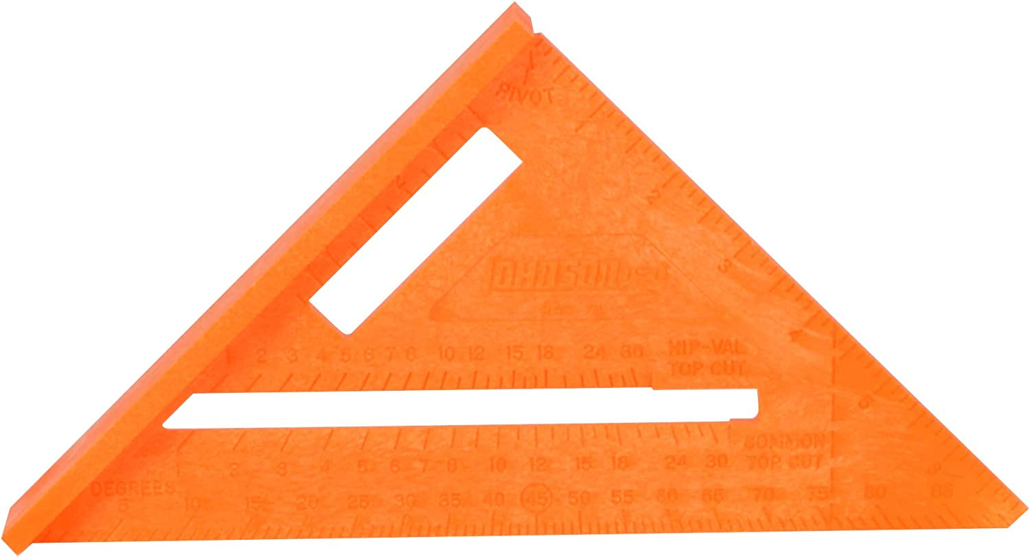 Level & Tool RAS-70B-ORAN Structo-Cast Rafter Square, 7", Orange, 1 Square