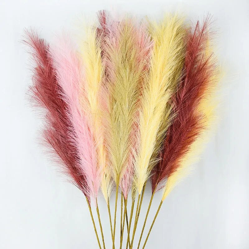 100-120Cm Big Silk Pampas Grass Flowers Pantas Artificiales Para Decoracion Simulation Plants for Home Decor Wedding Decoration