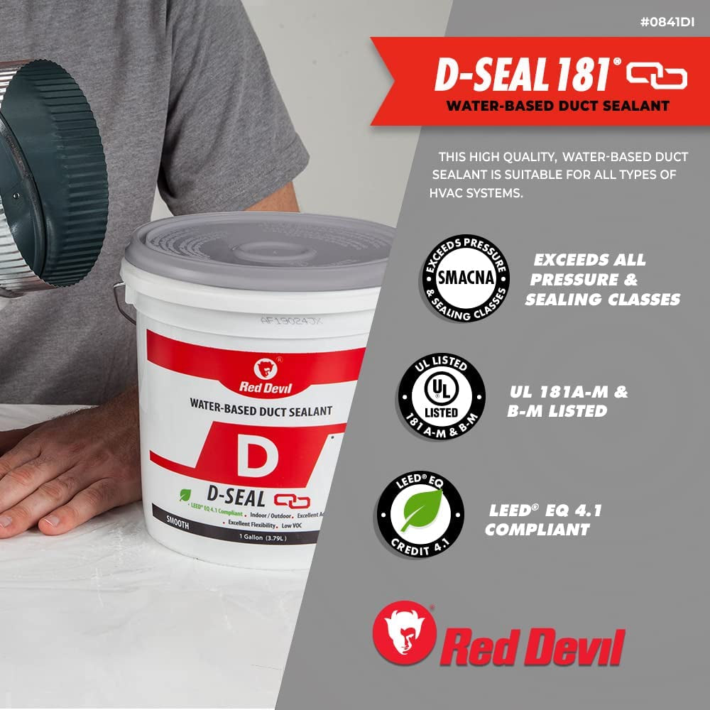 0846DS RD-DS 181 Acrylic Latex Duct Sealant, 10.1 Oz, Gray, 12 Pack