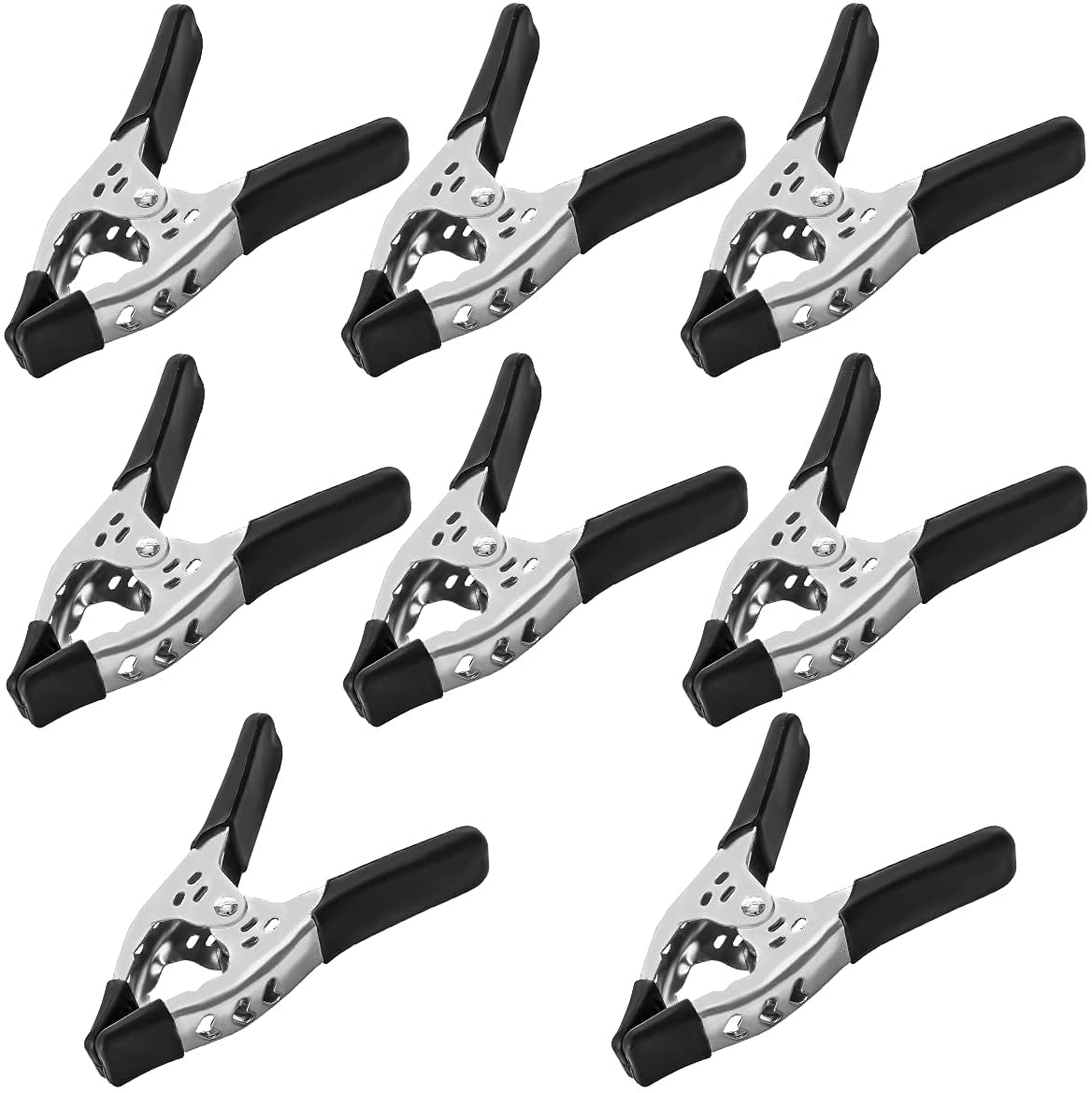 Lot of 8-6" Inch Spring Clamp Large Super Heavy Duty Spring Metal Black - 3 Inch Jaw Opening