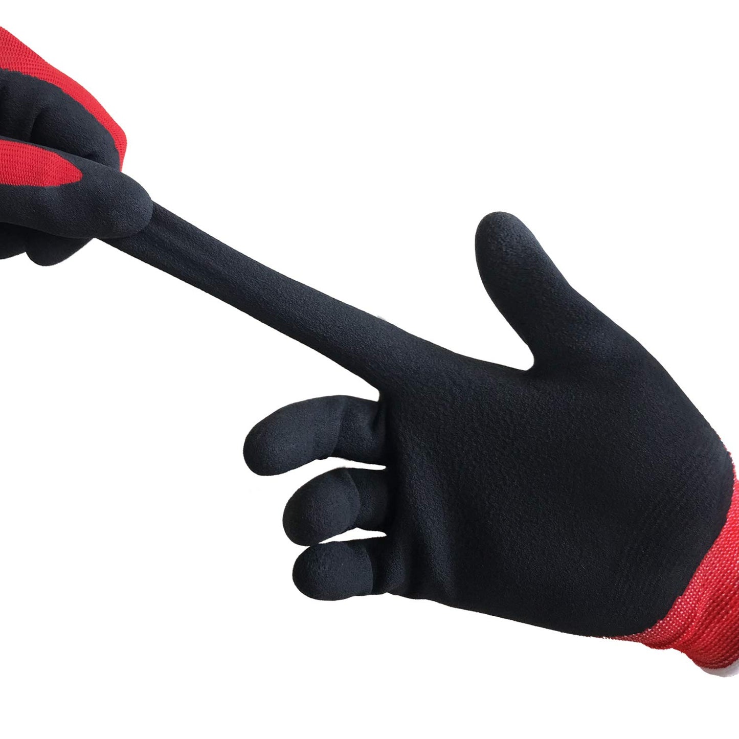 Gardening Gloves for Men, 6 Pairs Breathable Rubber Coated Garden Gloves for Weeding Landscaping, outside Work Gloves for Lawn Yard, Men’S Medium Size, Black & Red (Half Dozen M)