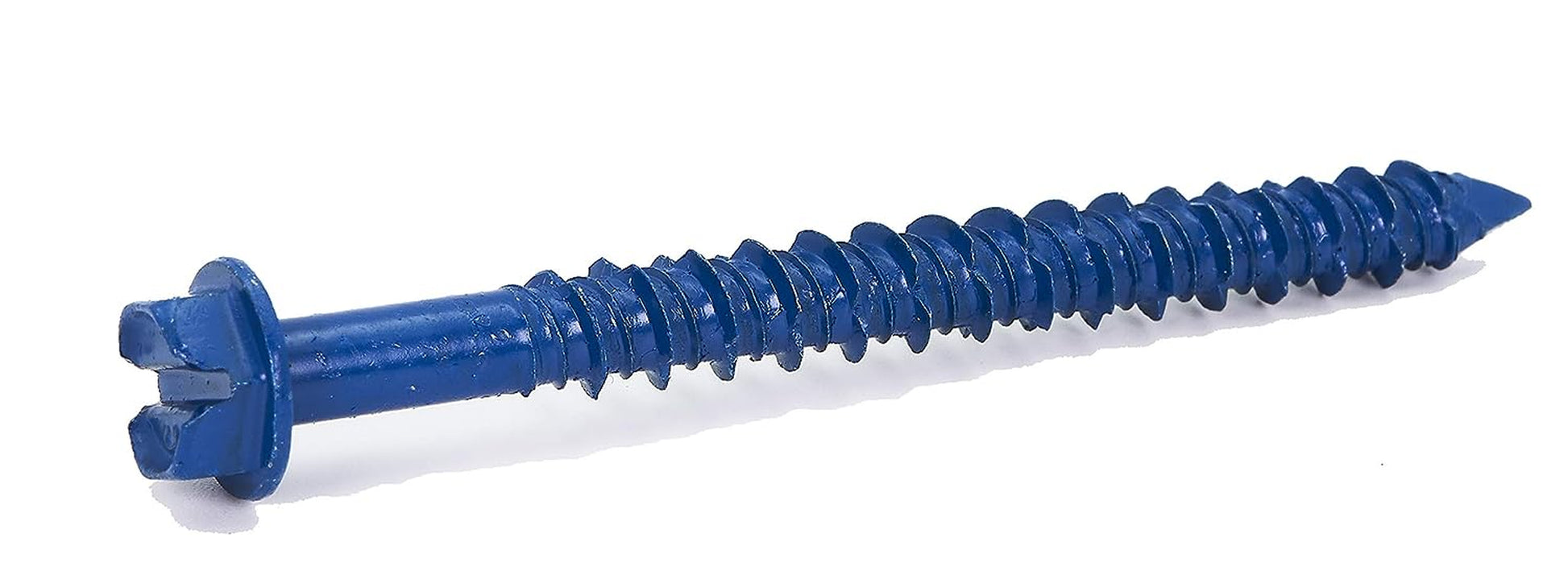 1/4" X 2-3/4" Hex Head Concrete Screw Anchor with Drill Bit for Anchoring to Masonry, Block or Brick (100 per Box)