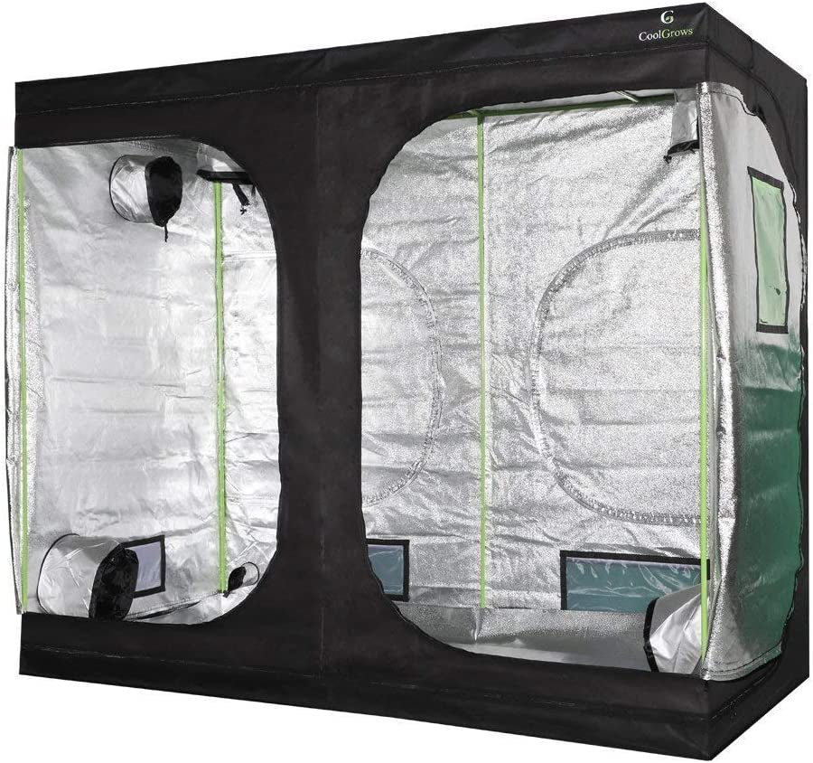 Grow Tent, 8X4 Feet Mylar Grow Tent with Obeservation Window and Floor Tray for Indoor Plant Growing (96"X48"X80")